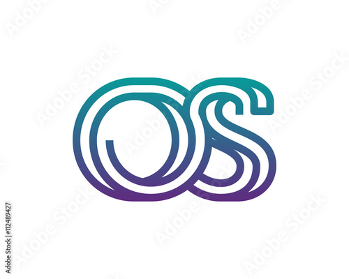 OS lines letter logo