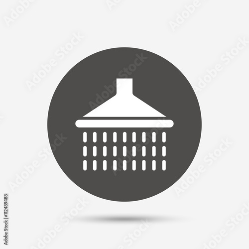 Shower sign icon. Douche with water drops symbol