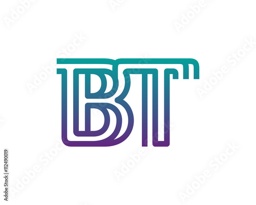 BT lines letter logo
