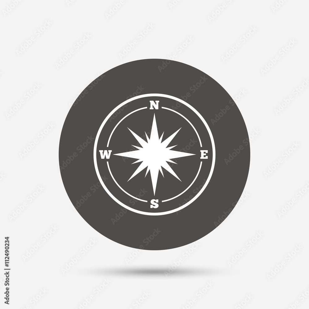 Compass sign icon. Windrose navigation symbol. Compass sign icon. Windrose navigation symbol.