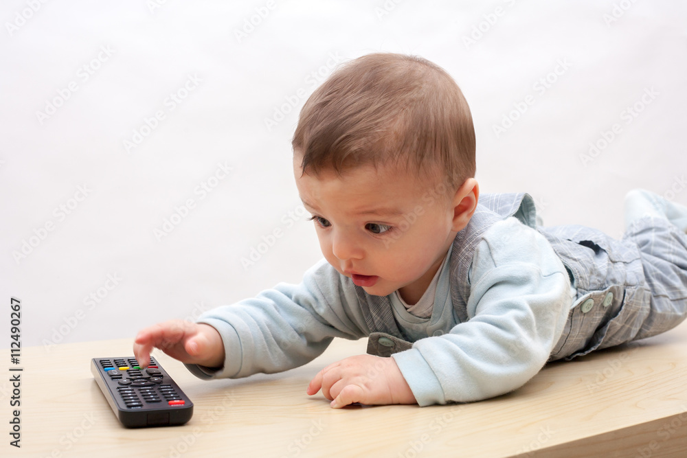 Baby and the remote control Baby and the remote control