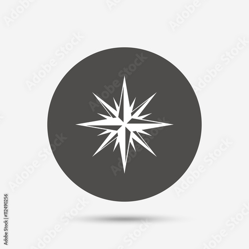 Canvas Print Compass sign icon. Windrose navigation symbol.