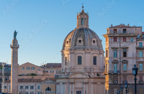 Trajan's Column and Church of Santa Maria di Loreto, Rome