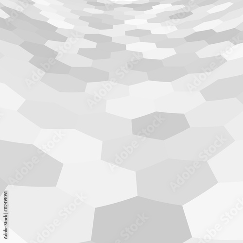 Gray hex grid background texture. Vector Illustration.