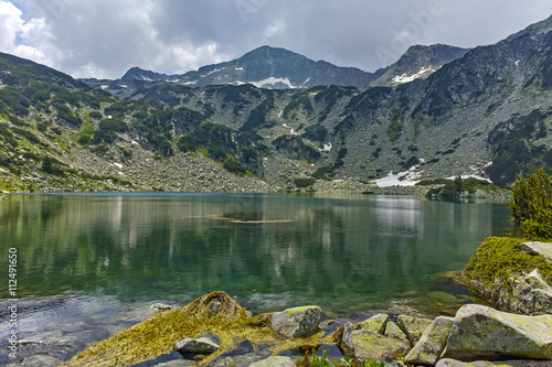 Panoramic view of Banderishki Chukar Peak and The Fish Lake, Pirin Mountain, Bulgaria