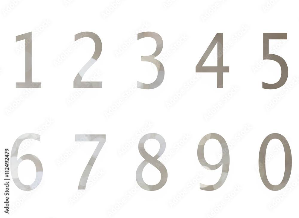 Set of Bokeh background design number 1 to 0 isolated on white background Set of Bokeh background design number 1 to 0 isolated on white background