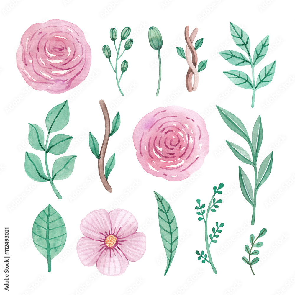 Fototapeta premium Watercolor flowers