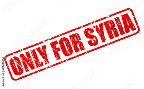 ONLY FOR SYRIA red stamp text