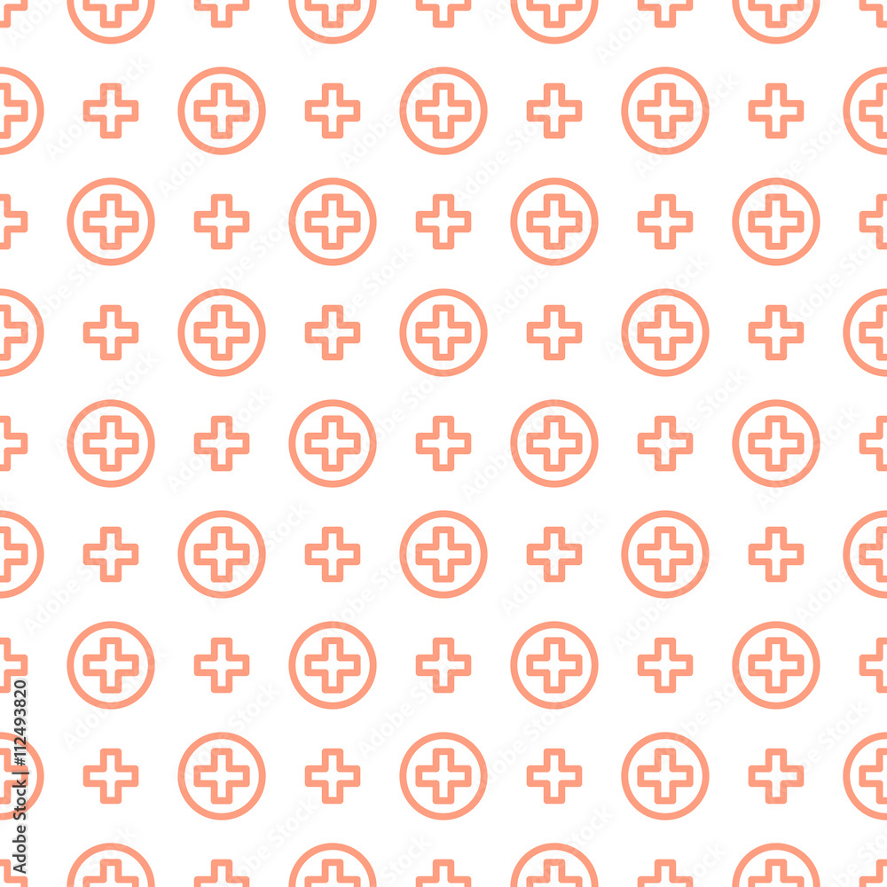 Seamless pattern vector ornament Cross and medicine. Seamless pattern vector ornament Cross and medicine.