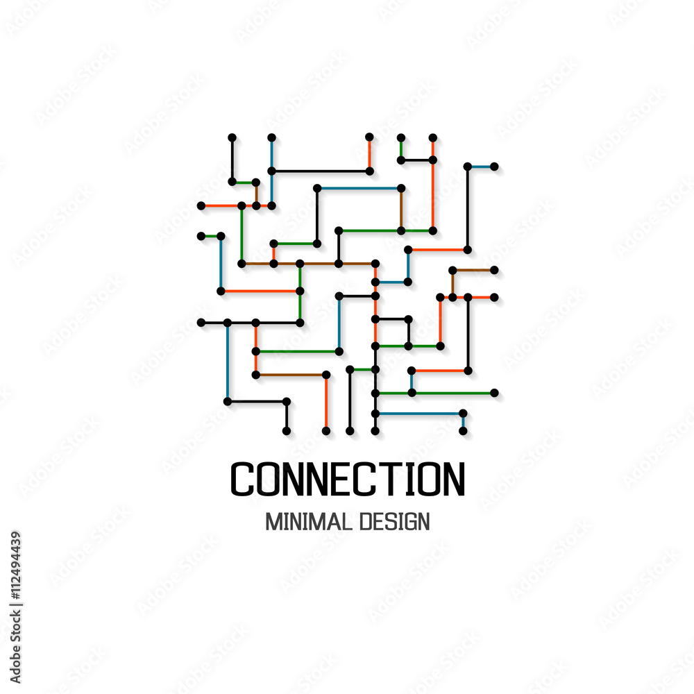 Abstract network connection Abstract network connection