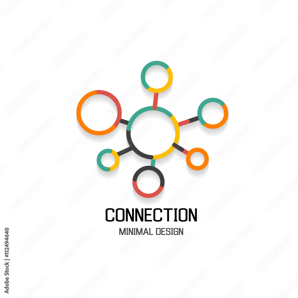 Abstract network connection Abstract network connection