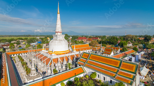 Top view of wat phra mahathat nakhon si thammarat