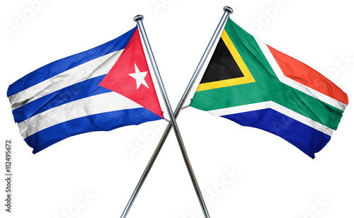 Free Download Cuba flag with South Africa flag, 3D rendering - GFXLoad