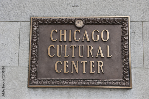 Signboard at Chicago Cultural Center