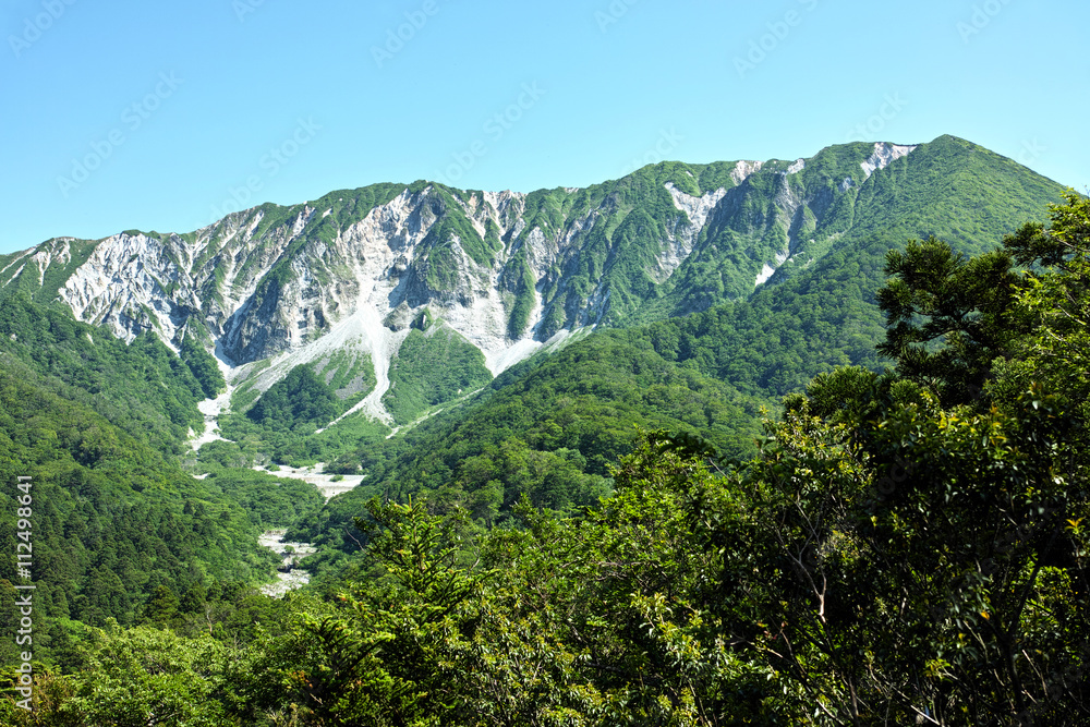 夏の大山　北壁