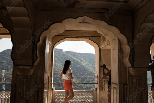 Photography Silhouette of Female Tourist in Amber Palace