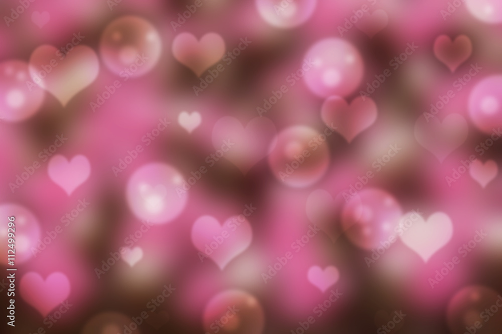 Abstract heart bokeh background