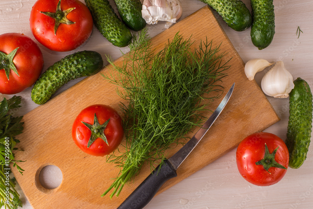 Vegetables on the table top Vegetables on the table top