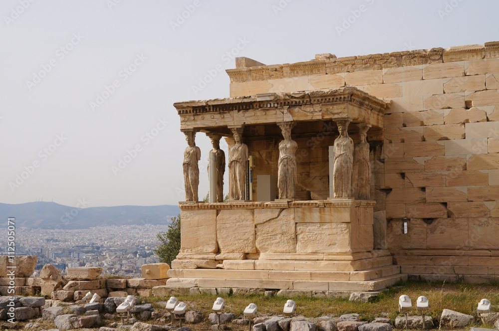 Caryatides of Erechtheion at Acropolis in Athens, Greece. Caryatides of Erechtheion at Acropolis in Athens, Greece.
