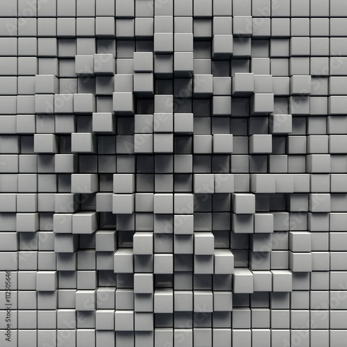 grey cube background