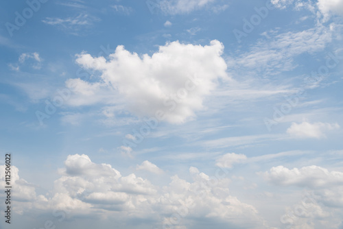 Fototapeta Naklejka Na Ścianę i Meble -  Blue sky background with white clouds.