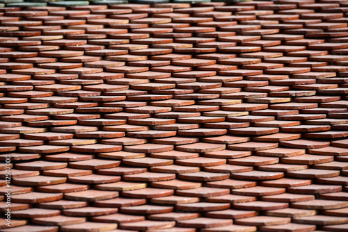 Pattern of roof tiles.