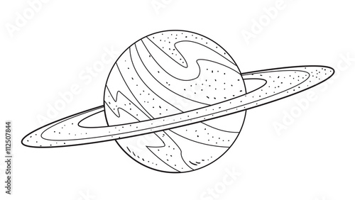Planet Saturn Doodle