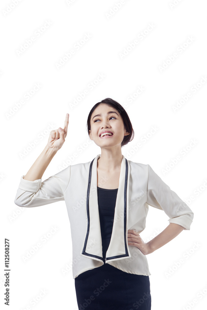 Businesswoman having a good idea Businesswoman having a good idea