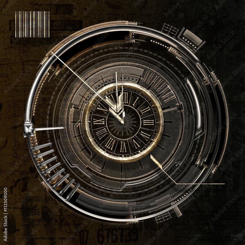 Naklejka premium It's time, 3D illustration