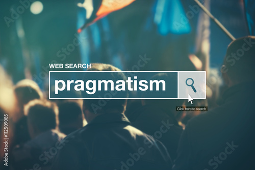 Web search bar glossary term - pragmatism photo