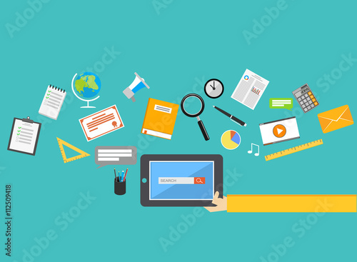 E-learning concept illustration.
