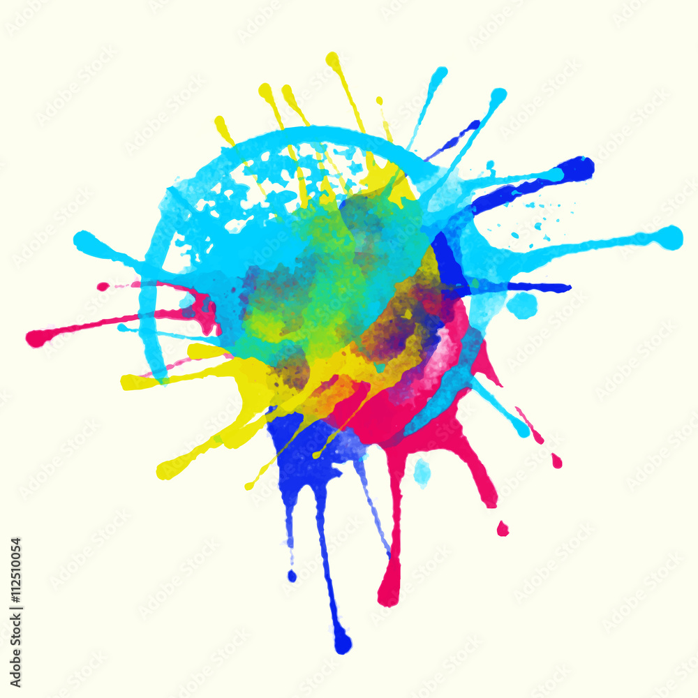 Obraz premium Colorful watercolor splash