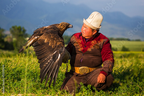 Golden eagle. Hunting
