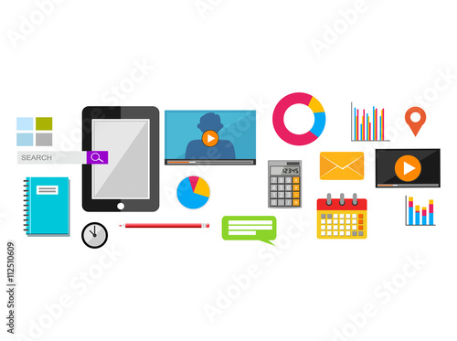 Internet contents concept illustration.
