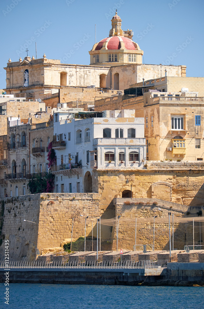 Fototapeta premium The view of Senglea peninsula, Malta.