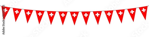 Banner. Garlands, pennants, Switzerland