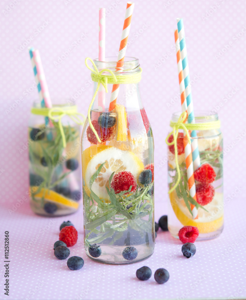 The cold refreshing lemonade with fresh berries
The cold refreshing lemonade with fresh berries