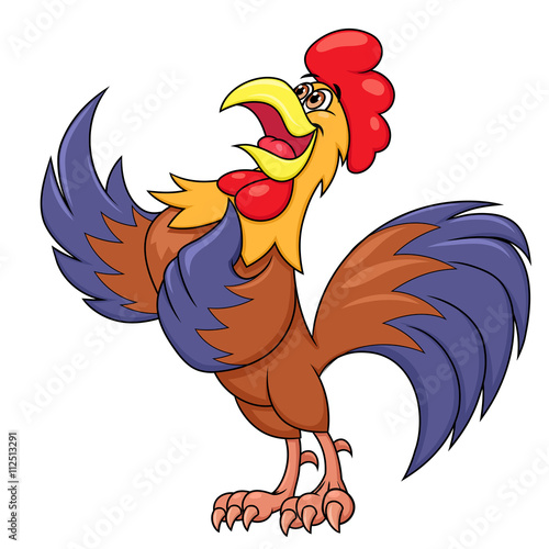 Rooster singing a song