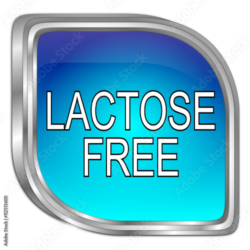 Lactose free Button - 3D illustration