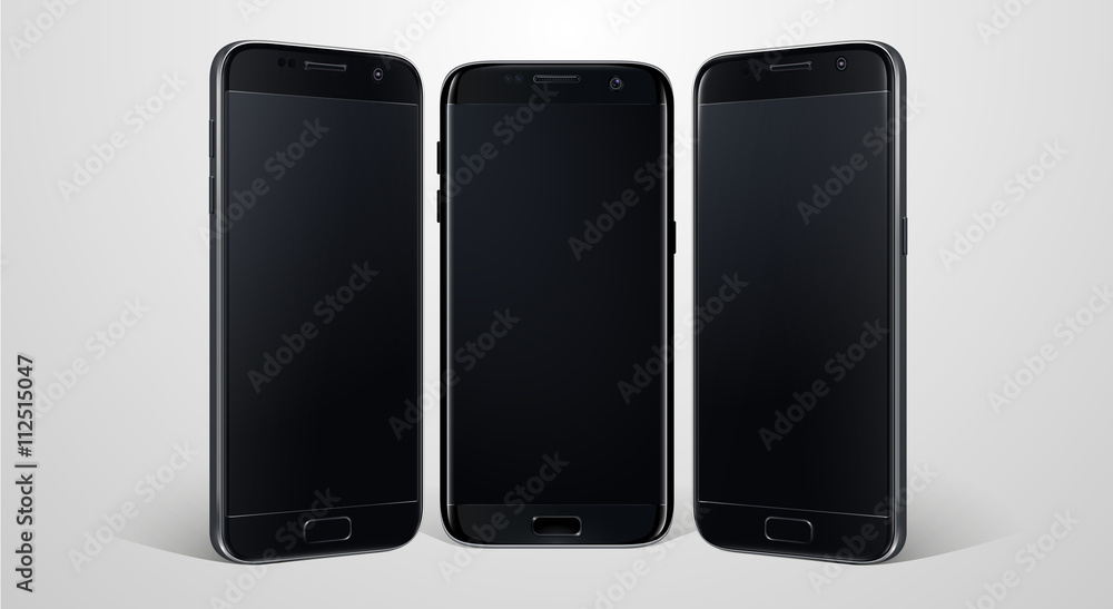 with a blank screen black galaxy smartphone with a blank screen black galaxy smartphone