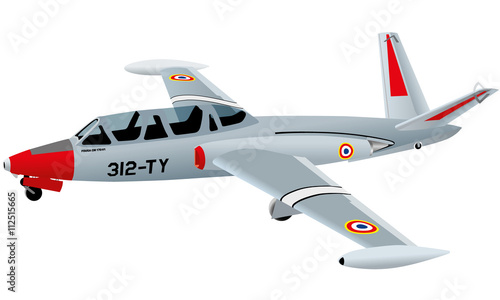 avion militaire Fouga Magister CM 170 312-TY