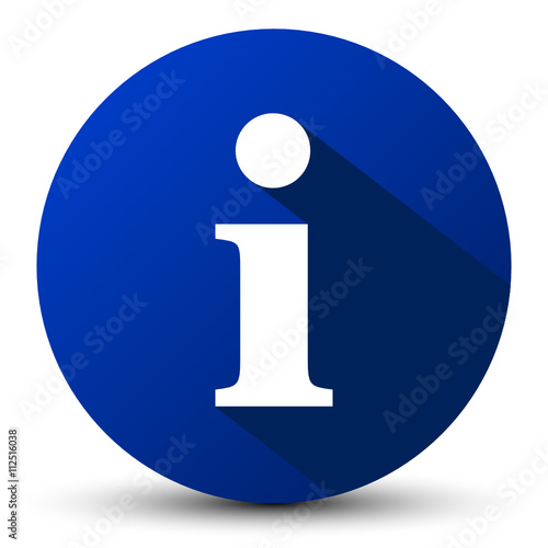 Info Zeichen Button Blau Rund