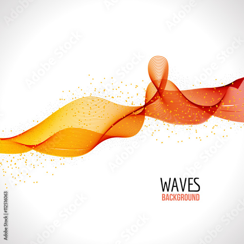 Abstract colorful wave design background. Vector abstract wave template.