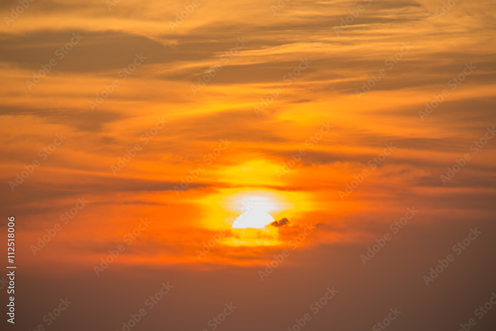 Sunset or sunrise Sky Background,sunset or sunrise with orange s