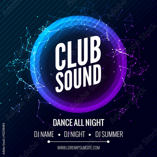 Modern Club Music Party Template, Dance Party Flyer, brochure. Night Party Club Banner Poster.