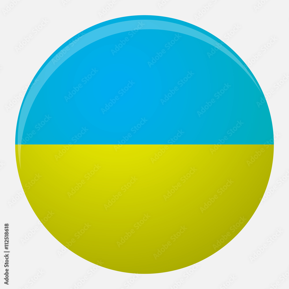 Ukraine flag icon flat Ukraine flag icon flat