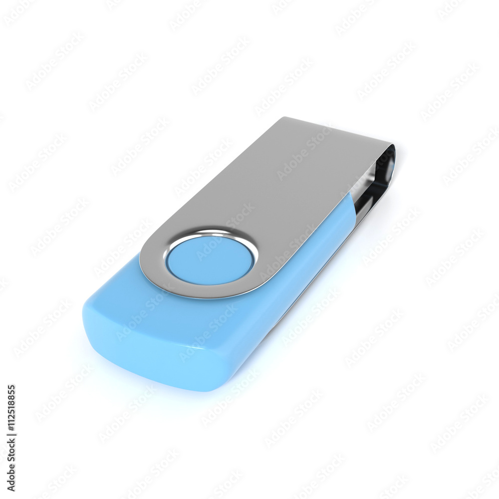 USB flash drive isolated on white background with shadow. 3D illustration USB flash drive isolated on white background with shadow. 3D illustration
