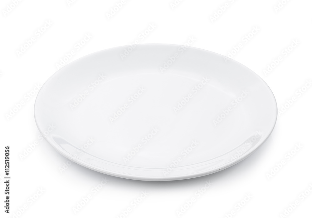 empty plate isolated on white background empty plate isolated on white background