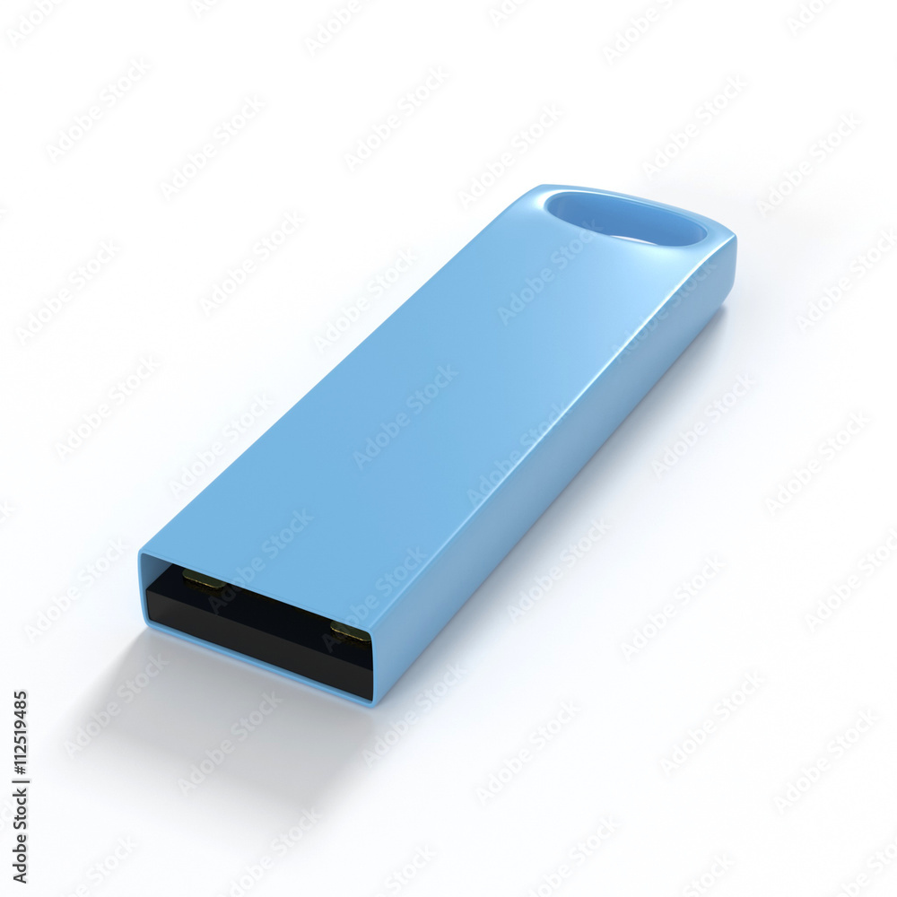 USB flash drive isolated on white background with shadow. 3D illustration USB flash drive isolated on white background with shadow. 3D illustration