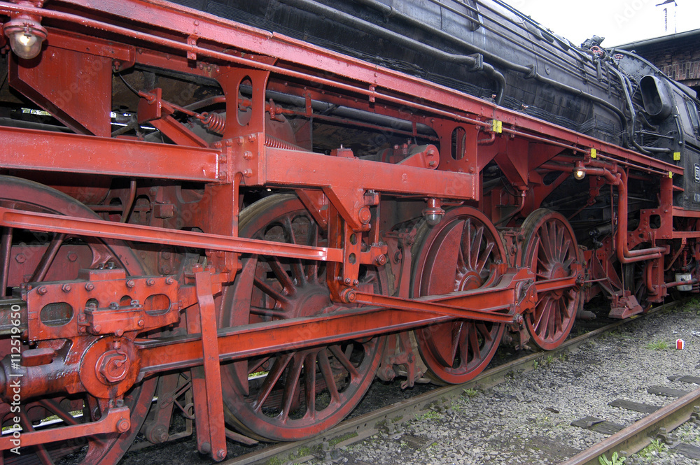 Antrieb und Fahrgestell einer Dampflokomotive